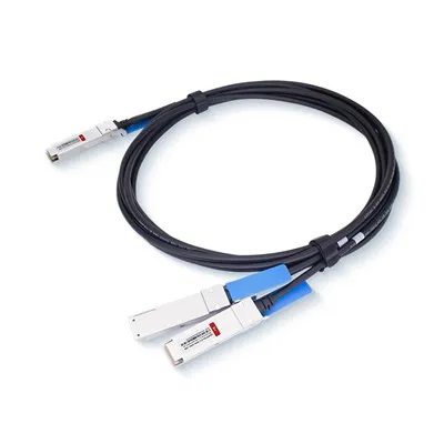 200G QSFP56 Hingga 2X100G QSFP56 Breakout Pasif DAC Pasang Terus Kabel Kuprum